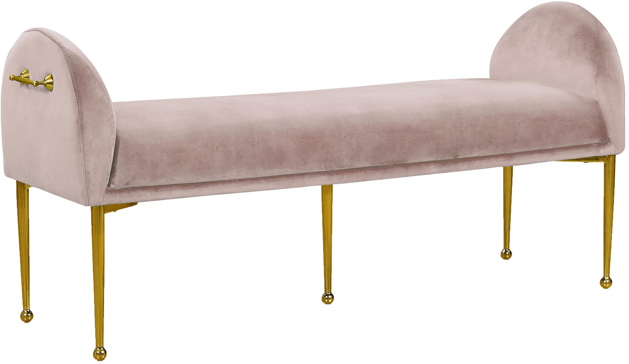 Owen Pink Velvet Bench