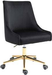 Karina Black Velvet Office Chair