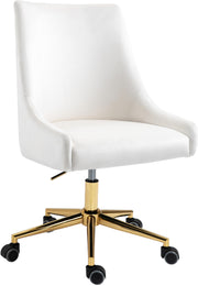 Karina Cream Velvet Office Chair