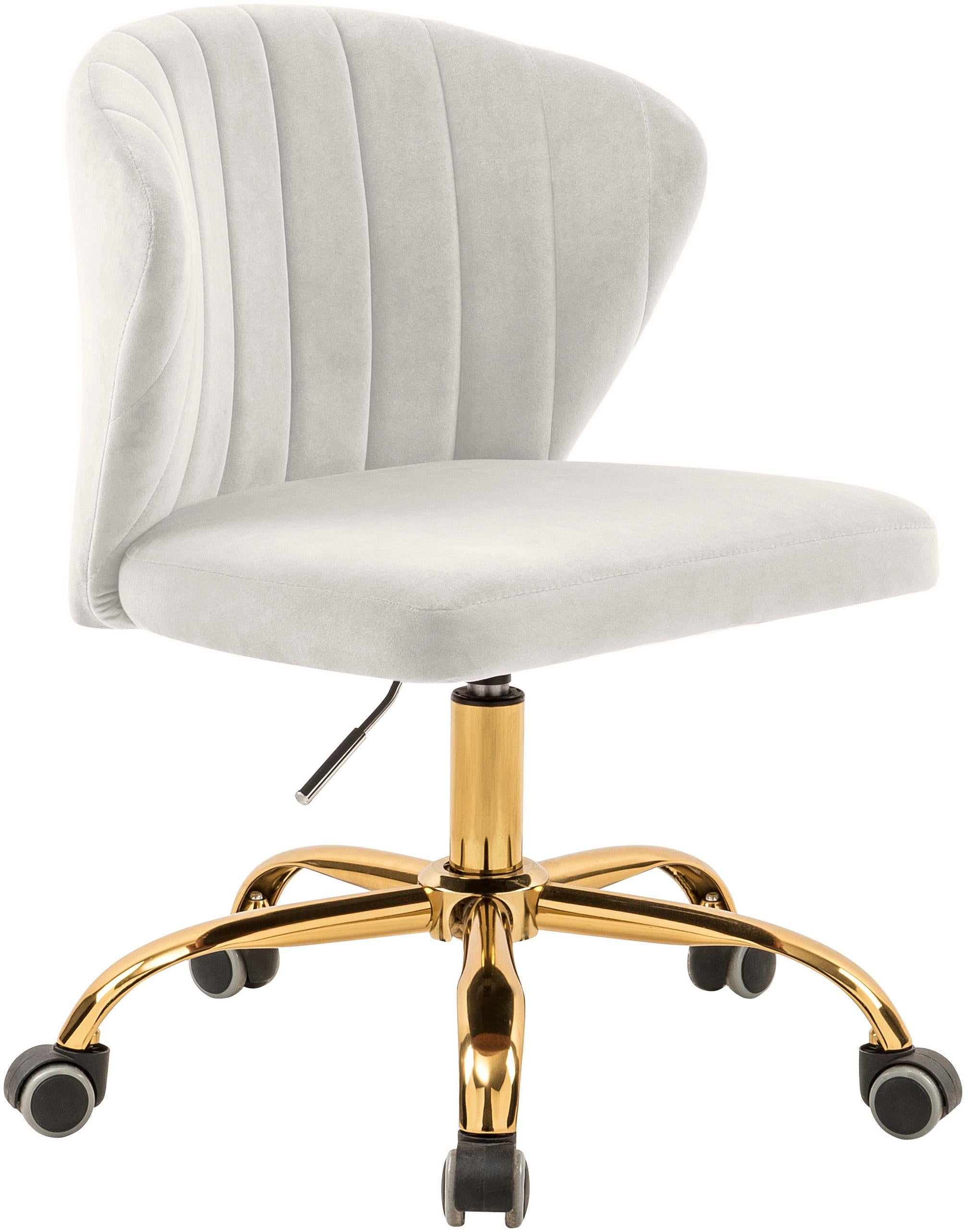 Finley Cream Velvet Office Chair
