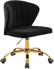 Finley Black Velvet Office Chair