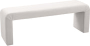 Minimalist Cream Velvet Bench