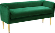 Audrey Green Velvet Bench