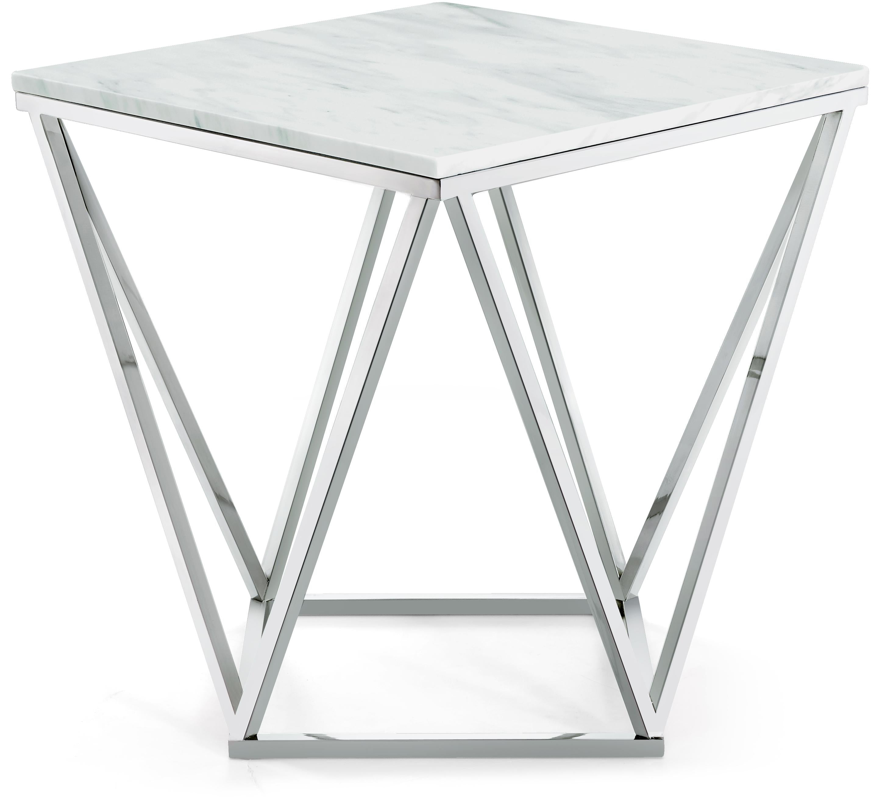 Skyler Chrome End Table