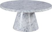 Omni White Faux Marble Coffee Table