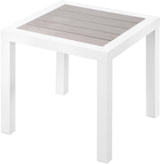 Nizuc Grey manufactured wood Outdoor Patio Aluminum End Table