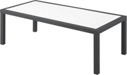 Nizuc White manufactured wood Outdoor Patio Aluminum Coffee Table