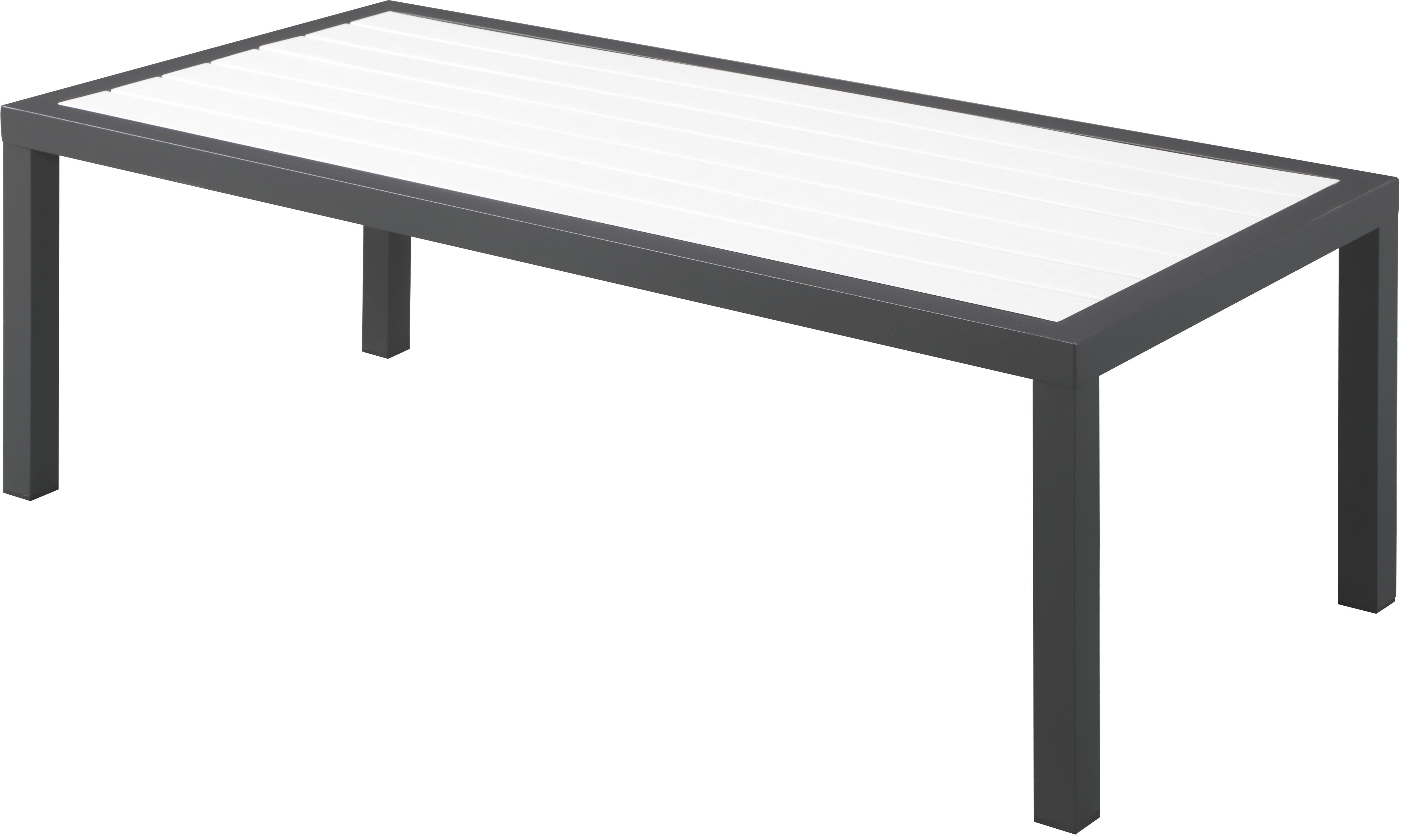 Nizuc White manufactured wood Outdoor Patio Aluminum Coffee Table