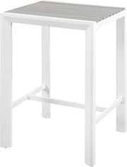 Nizuc Grey manufactured wood Outdoor Patio Aluminum Square Bar Table