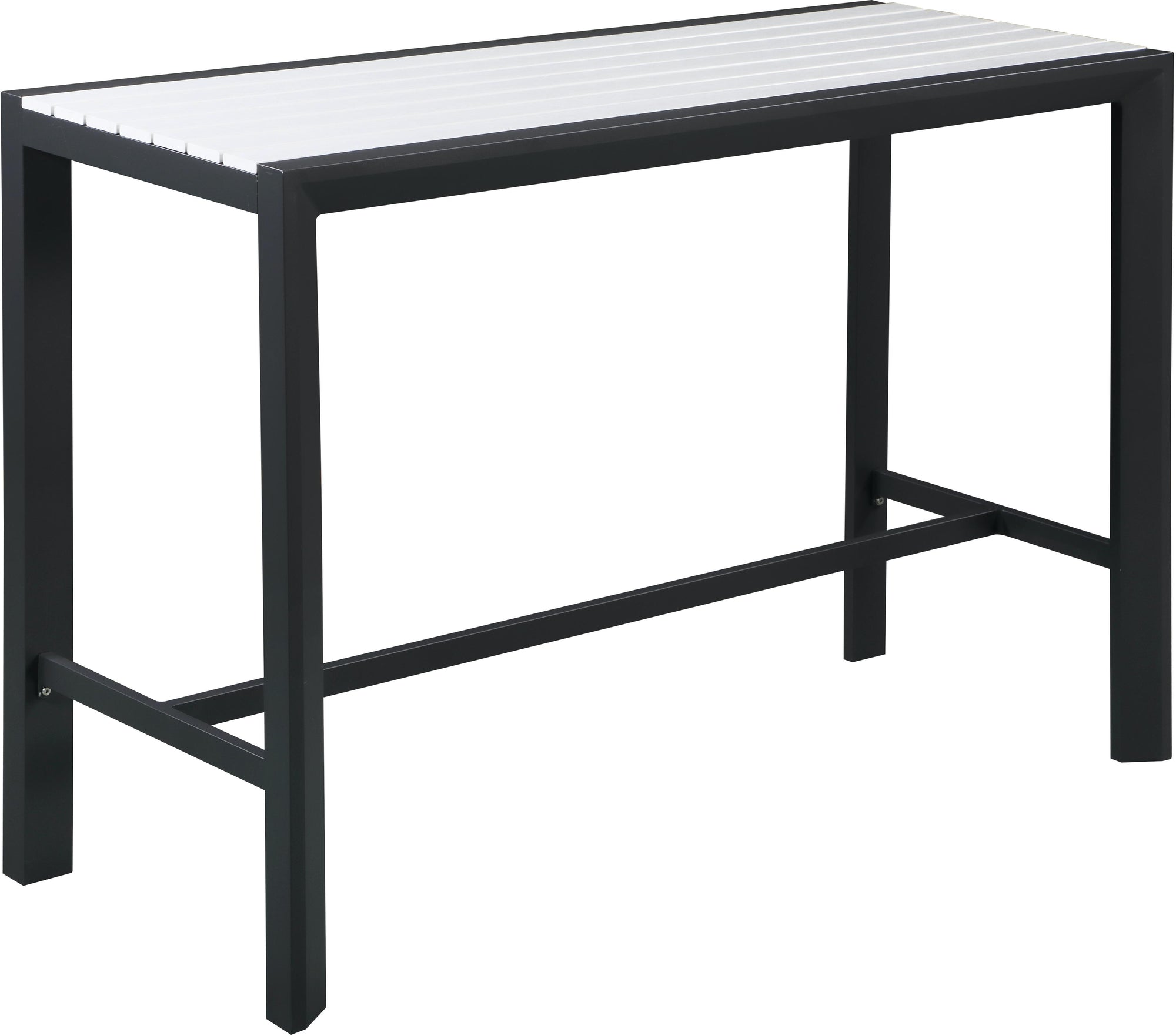 Nizuc White manufactured wood Outdoor Patio Aluminum Rectangle Bar Table