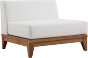 Rio Off White Waterproof Fabric Outdoor Patio Modular Armless Chair