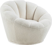Dream White Faux Sheepskin Fur Accent Chair