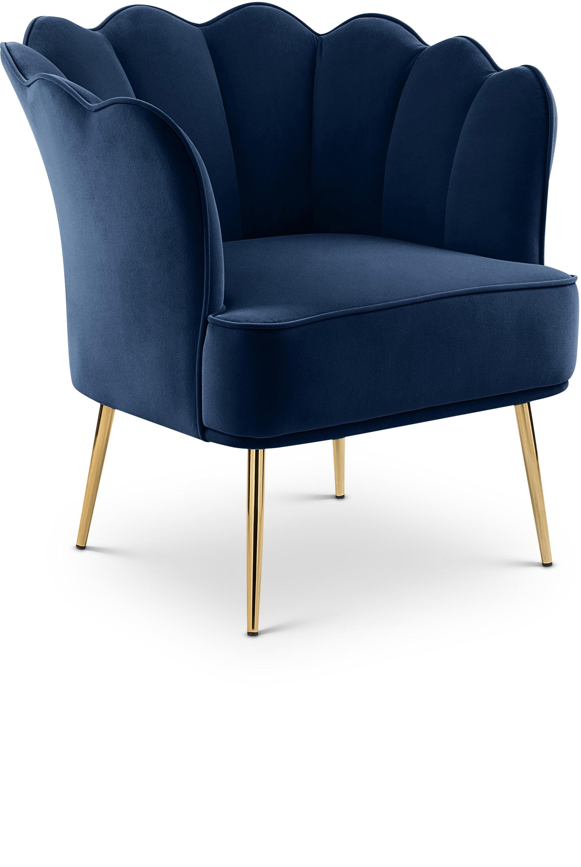 Jester Navy Velvet Accent Chair