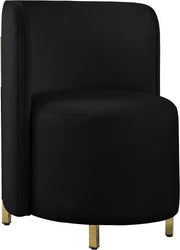 Rotunda Black Velvet Accent Chair