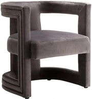 Blair Grey Velvet Accent Chair