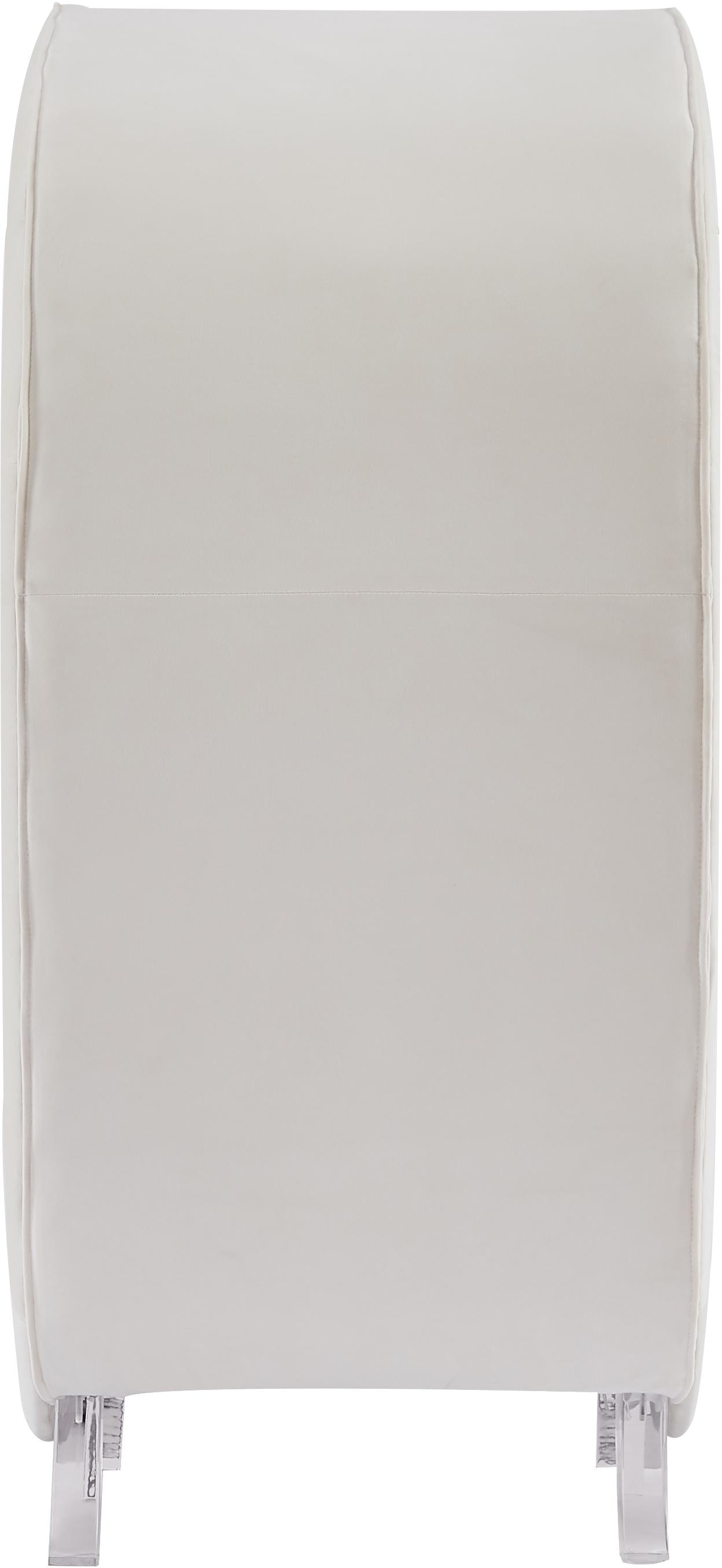 Crescent Cream Velvet Accent Chair