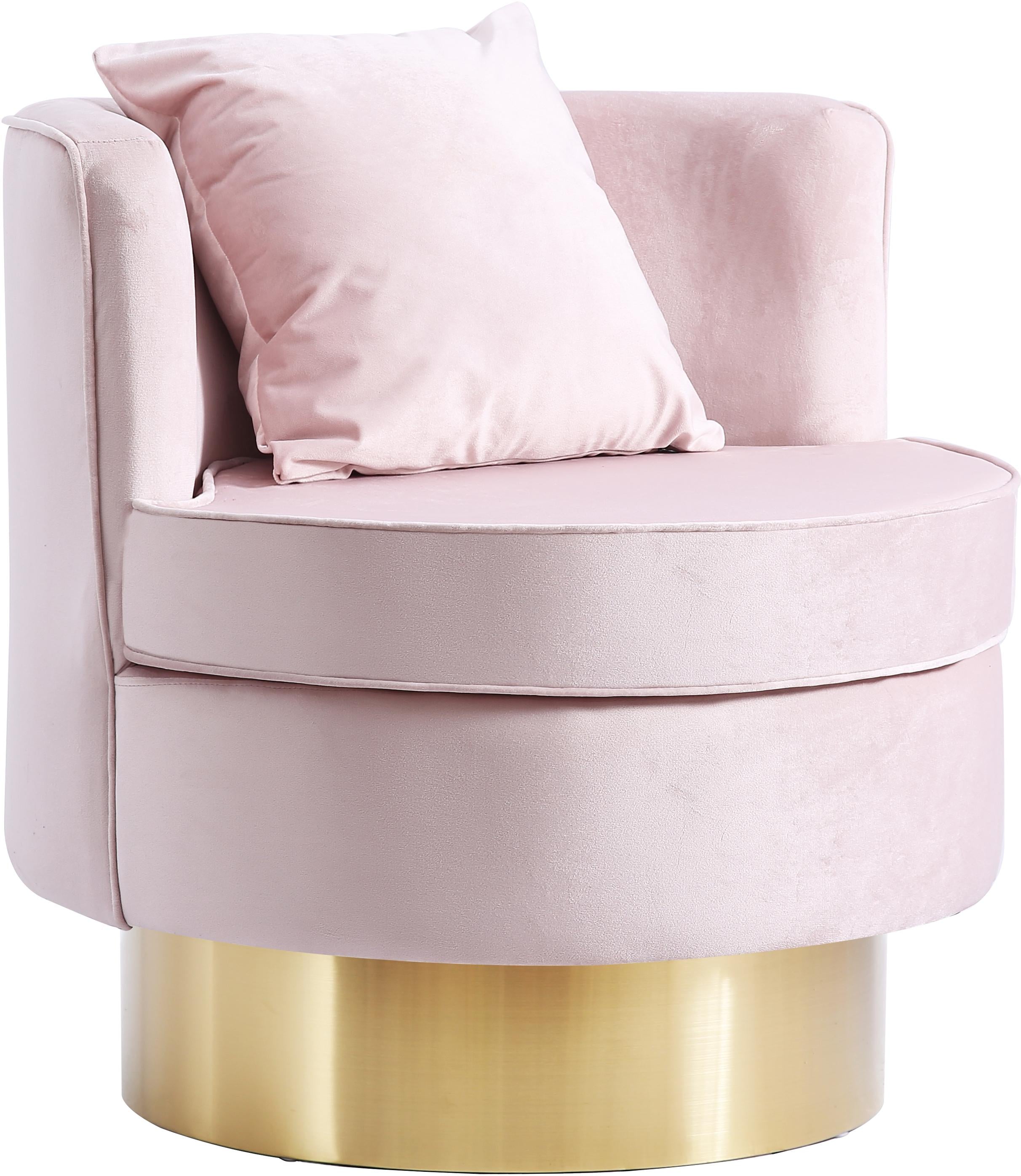 Kendra Pink Velvet Accent Chair