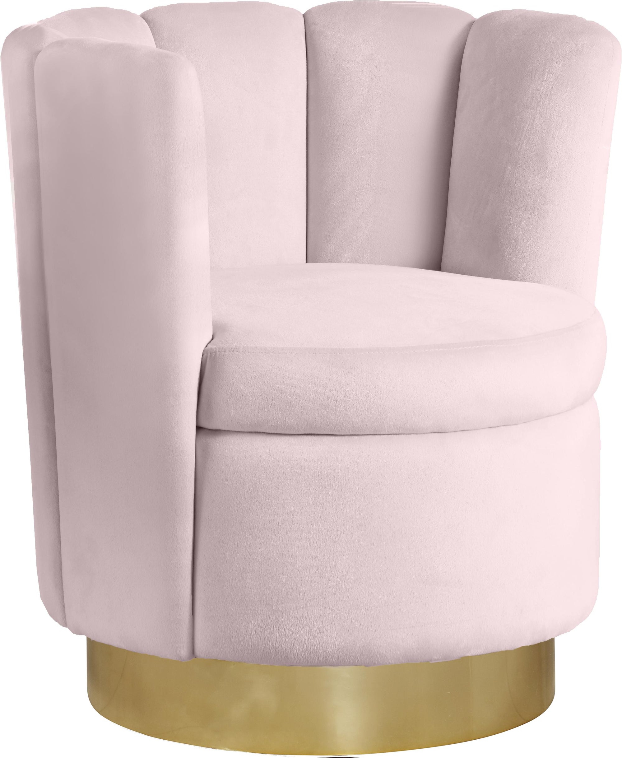 Lily Pink Velvet Accent Chair