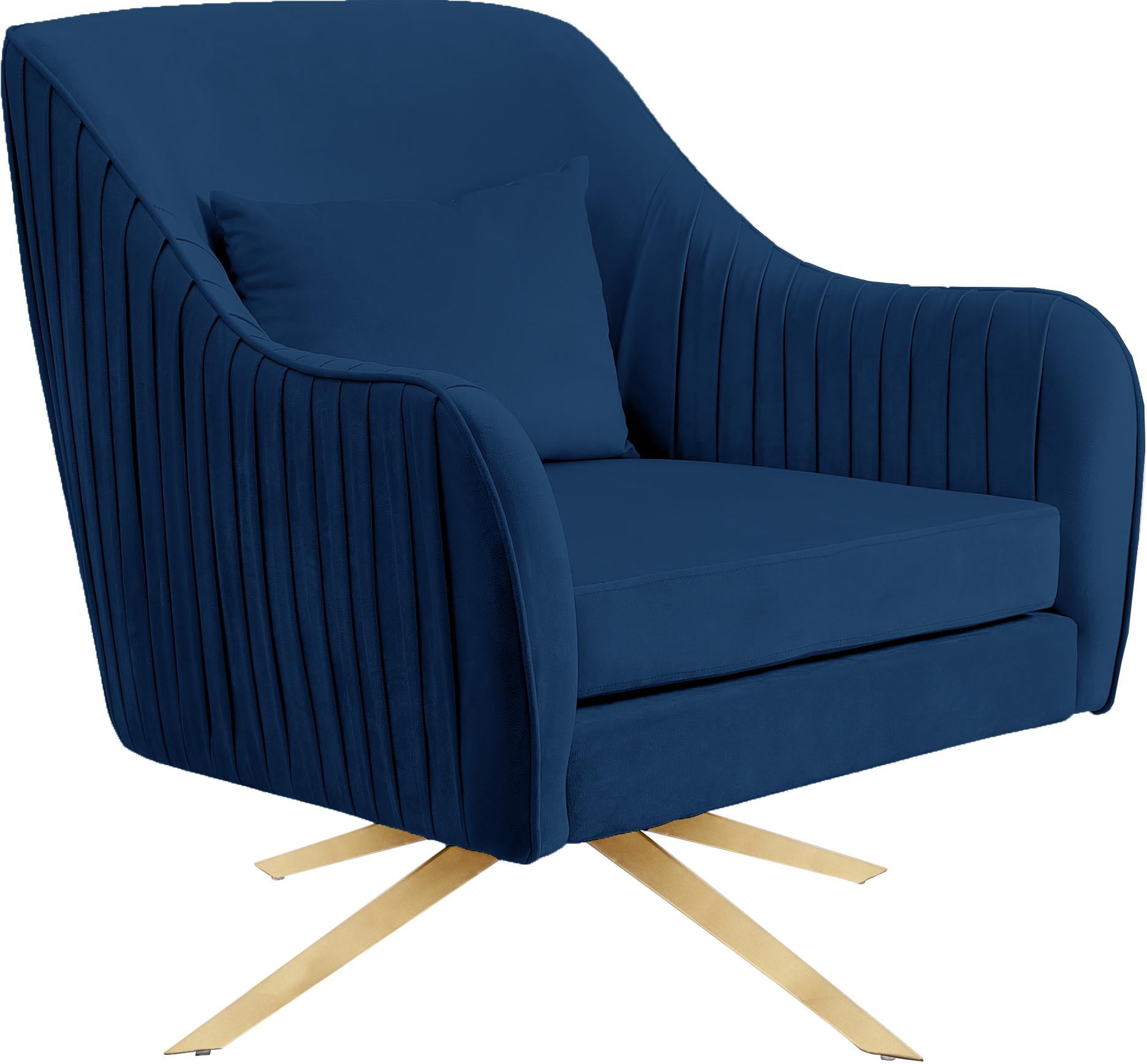 Paloma Navy Velvet Accent Chair