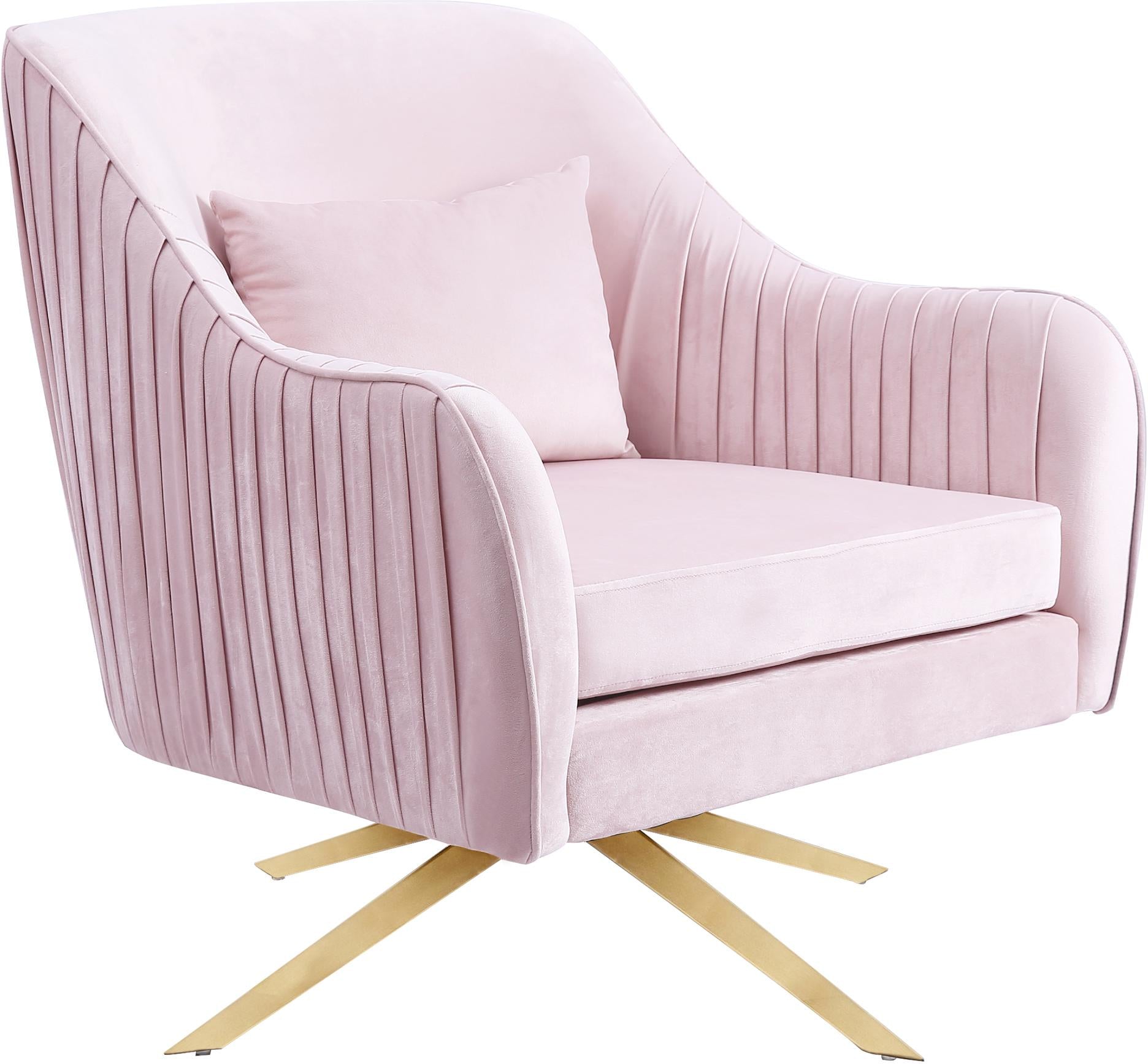 Paloma Pink Velvet Accent Chair