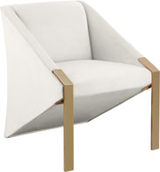 Rivet Cream Velvet Accent Chair