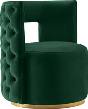 Theo Green Velvet Accent Chair