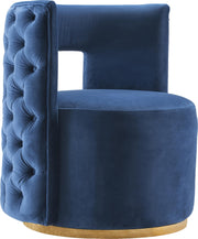 Theo Navy Velvet Accent Chair