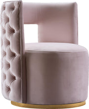 Theo Pink Velvet Accent Chair
