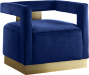 Armani Navy Velvet Accent Chair