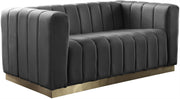 Marlon Grey Velvet Loveseat