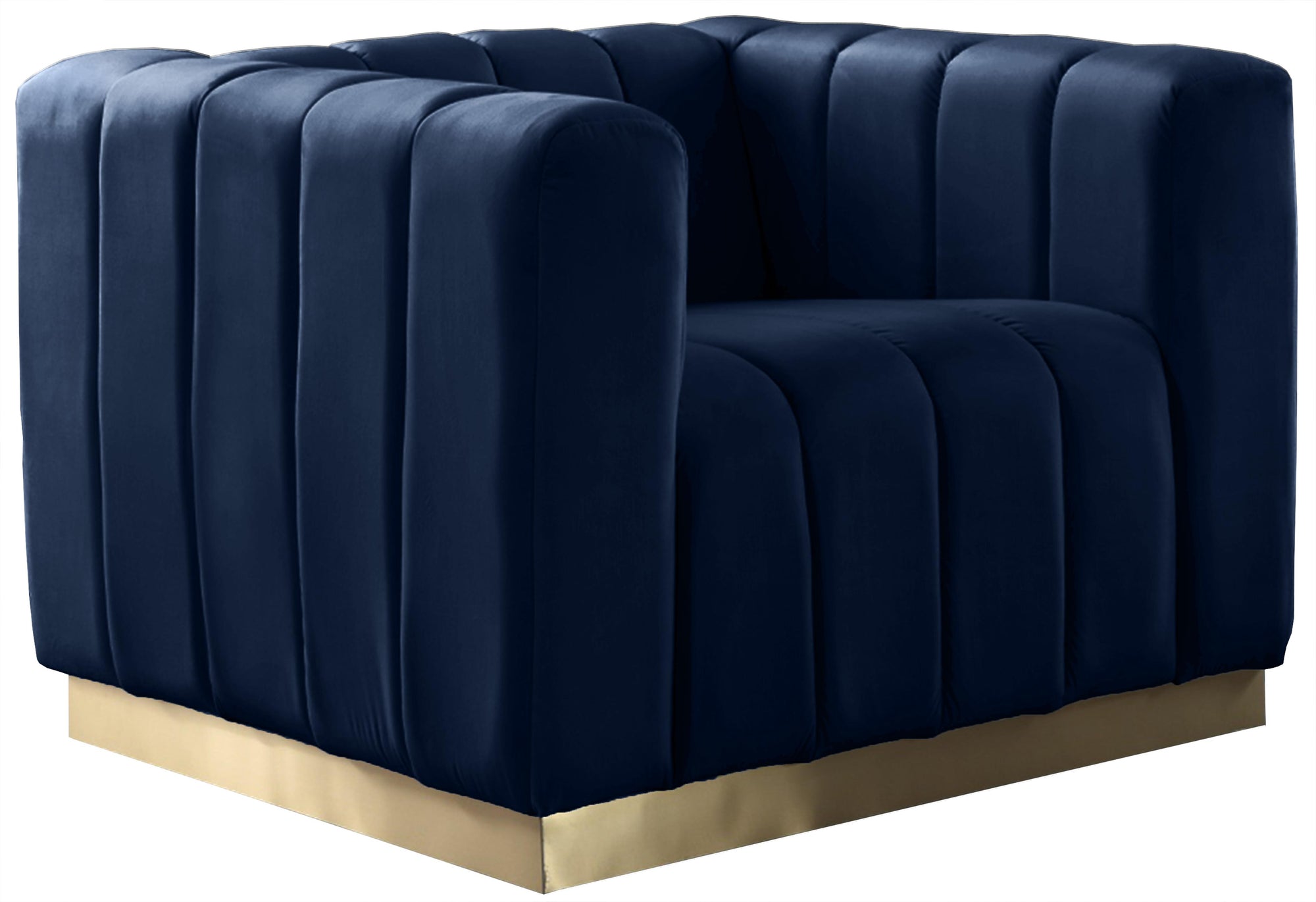 Marlon Navy Velvet Chair