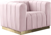 Marlon Pink Velvet Chair