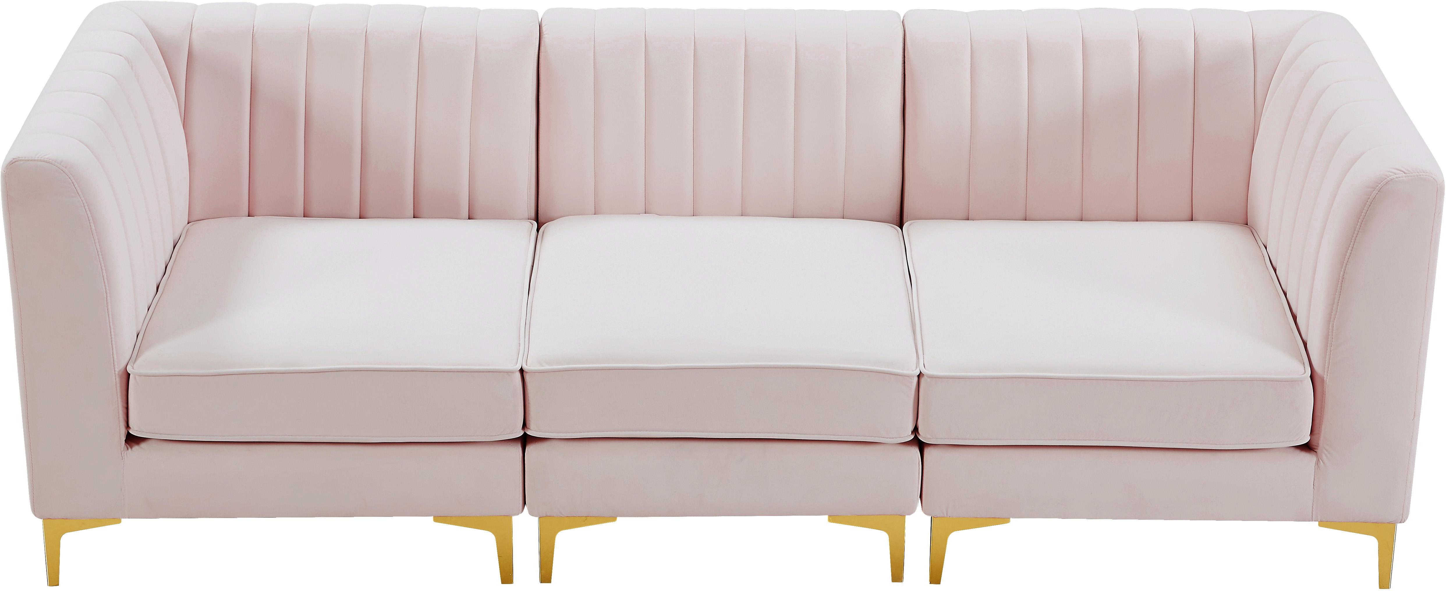 Alina Pink Velvet Modular Sectional