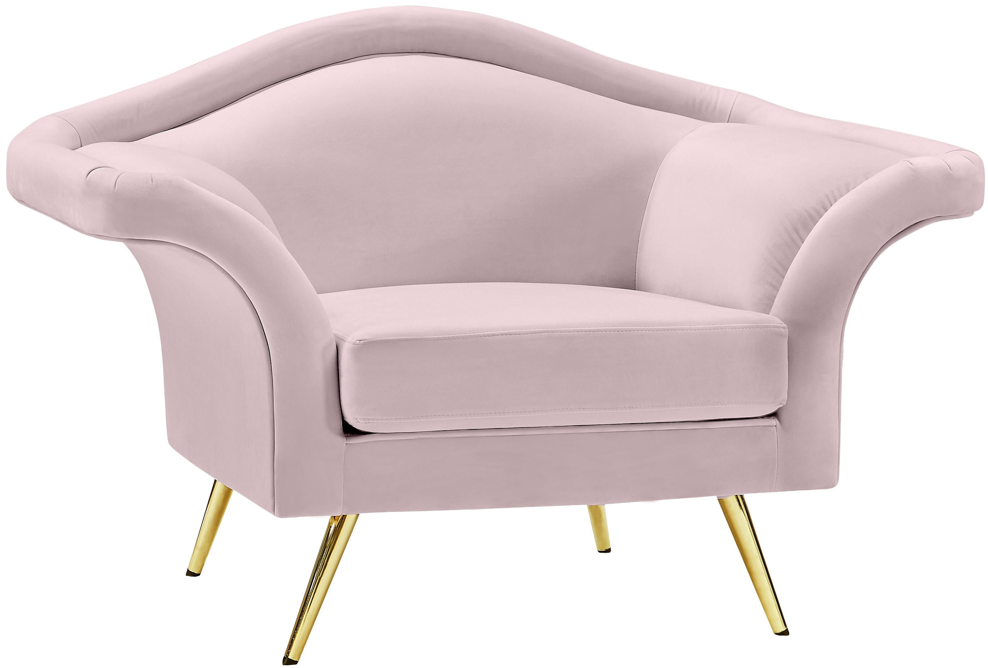 Lips Pink Velvet Chair