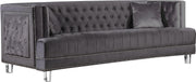 Lucas Grey Velvet Sofa