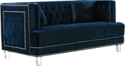 Lucas Navy Velvet Loveseat