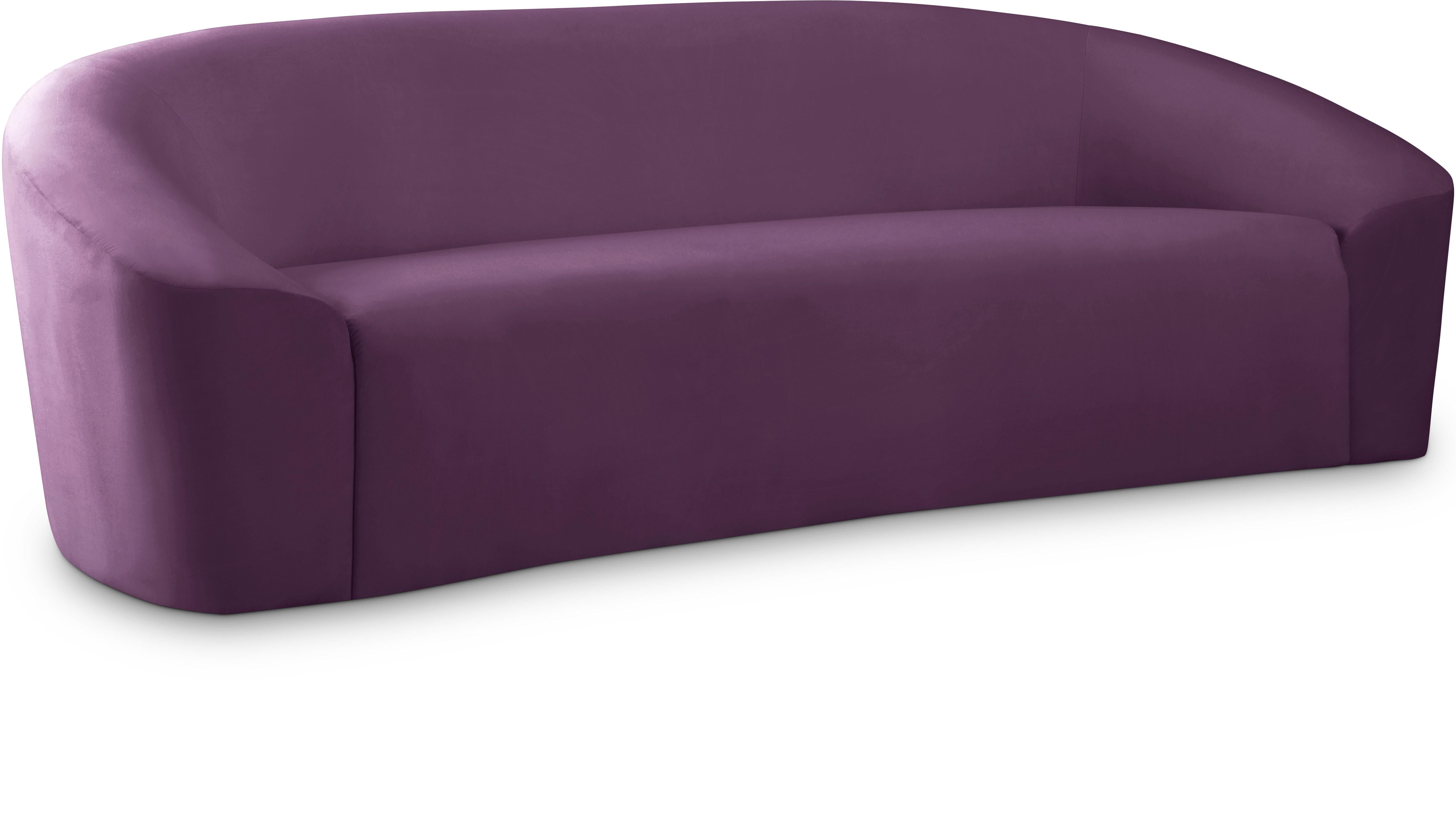Riley Purple Velvet Sofa