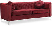 Isabelle Burgundy Velvet Sofa