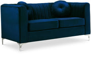 Isabelle Navy Velvet Loveseat