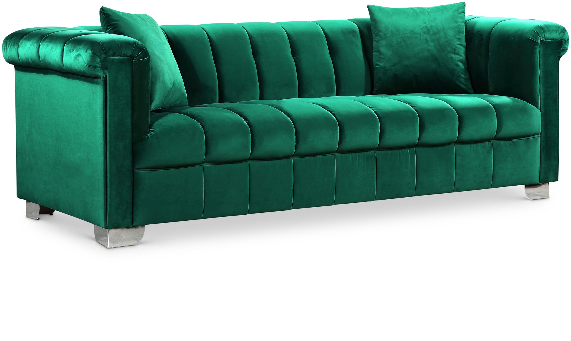 Kayla Green Velvet Sofa