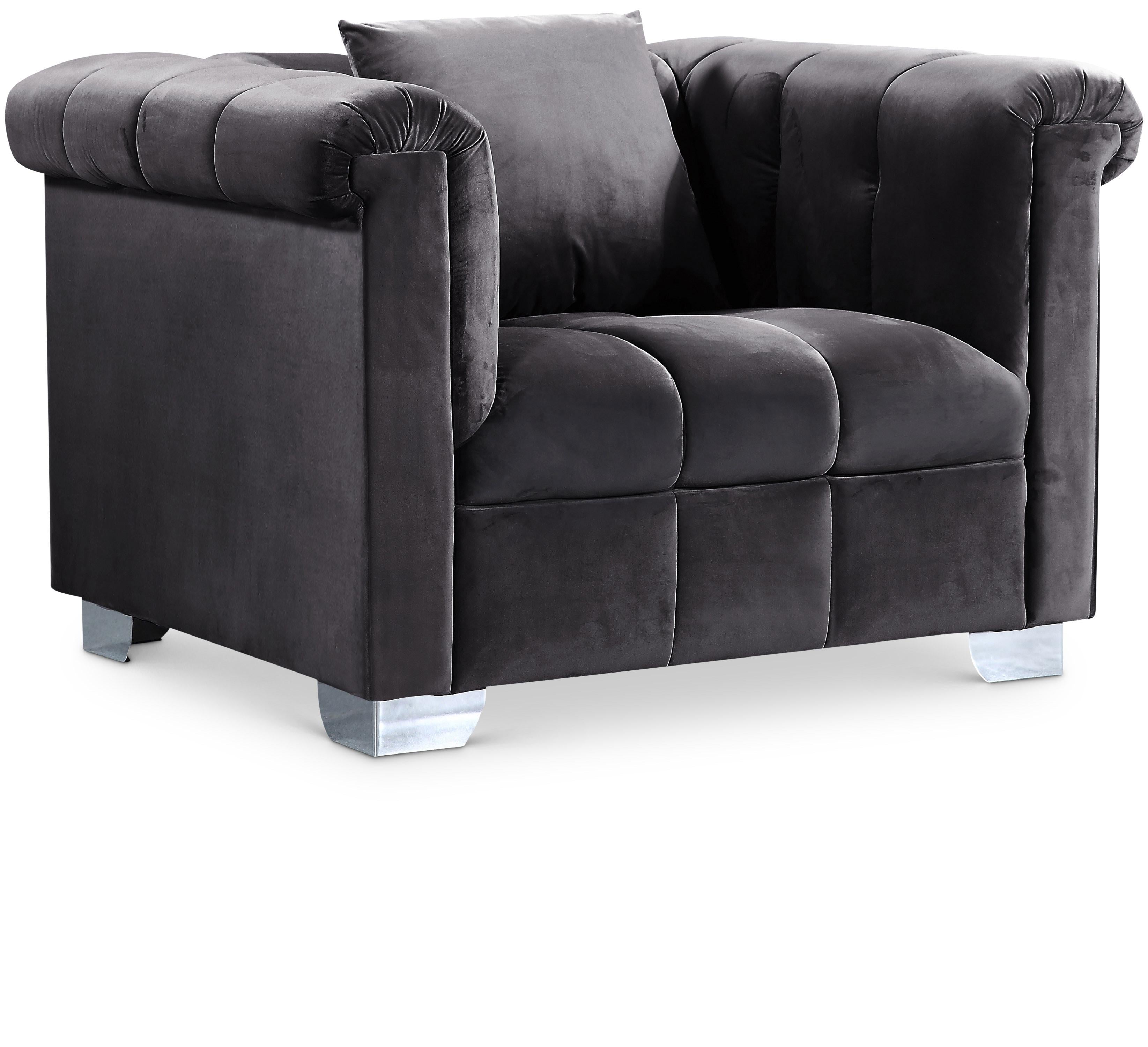 Kayla Grey Velvet Chair
