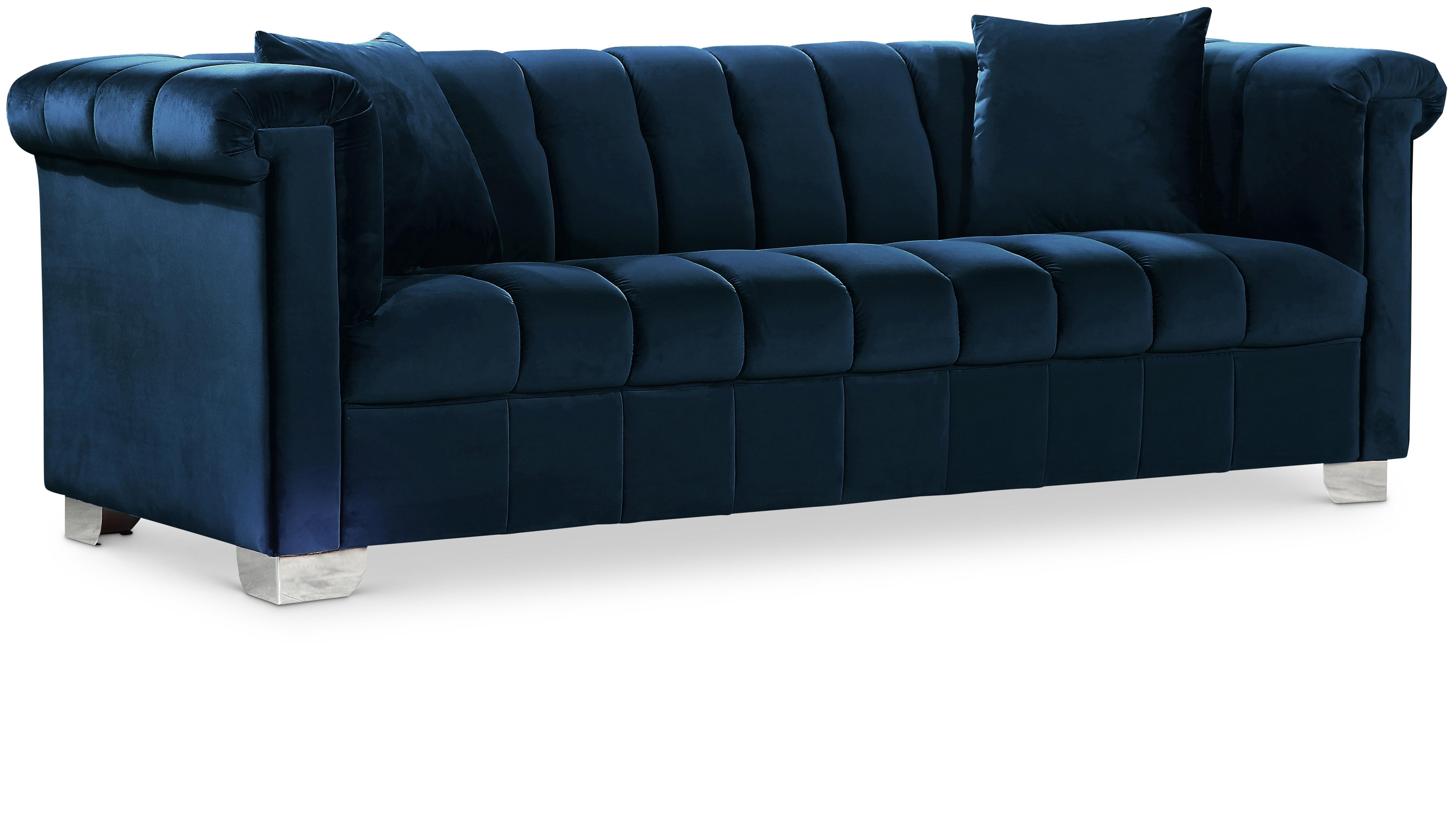 Kayla Navy Velvet Sofa