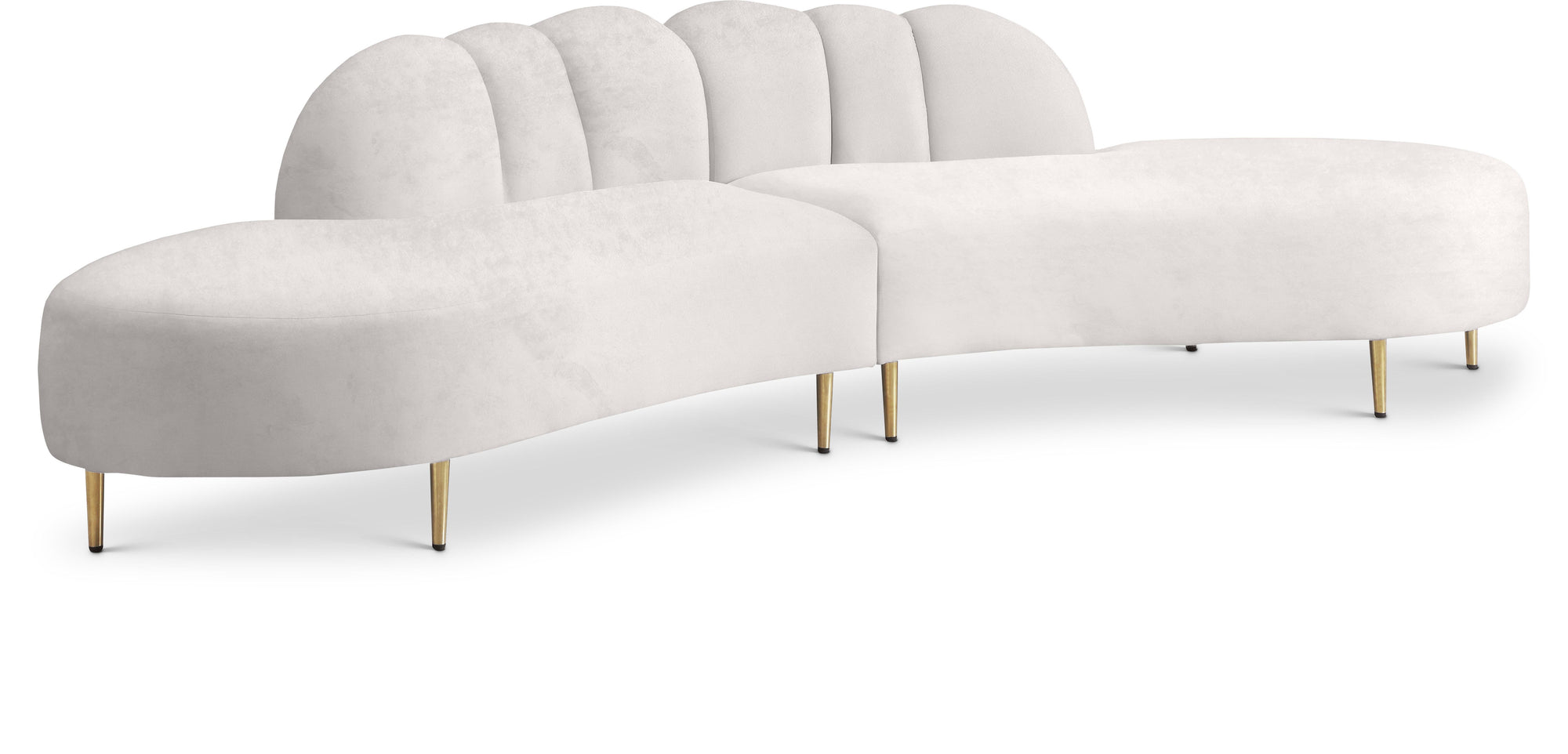 Divine Cream Velvet 2pc. Sectional