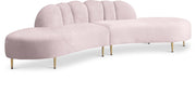 Divine Pink Velvet 2pc. Sectional