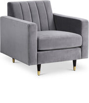 Lola Grey Velvet Chair