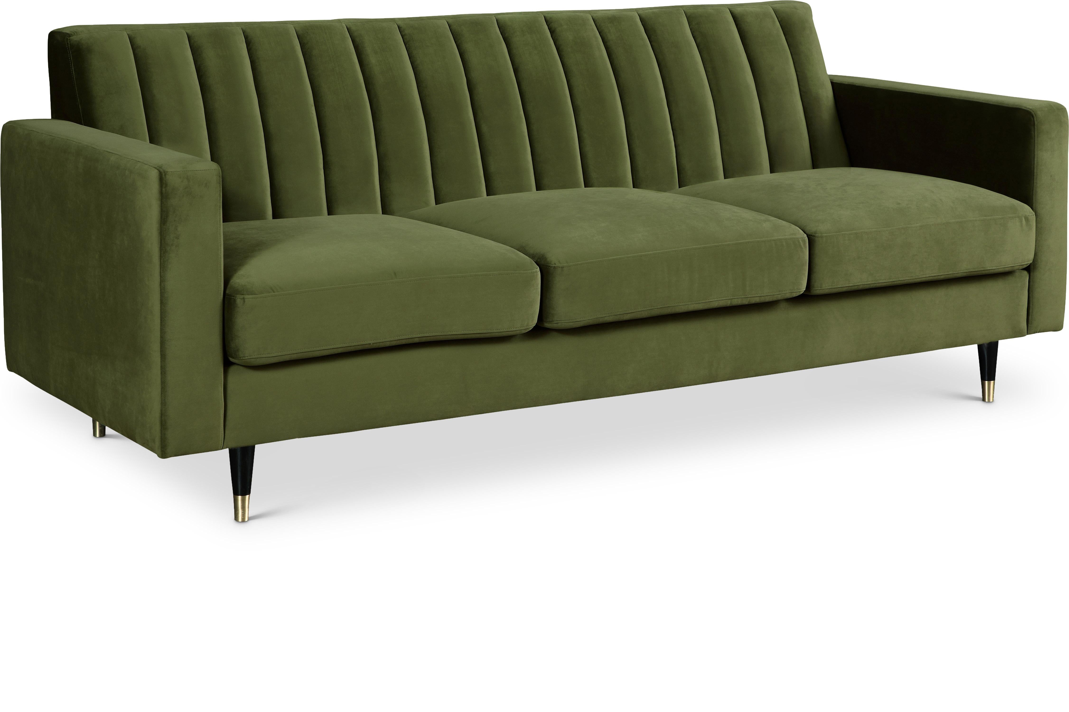 Lola Olive Velvet Sofa