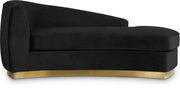 Julian Black Velvet Chaise
