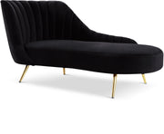Margo Black Velvet Chaise