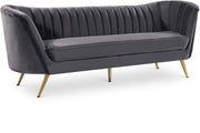 Margo Grey Velvet Sofa