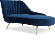 Margo Navy Velvet Chaise